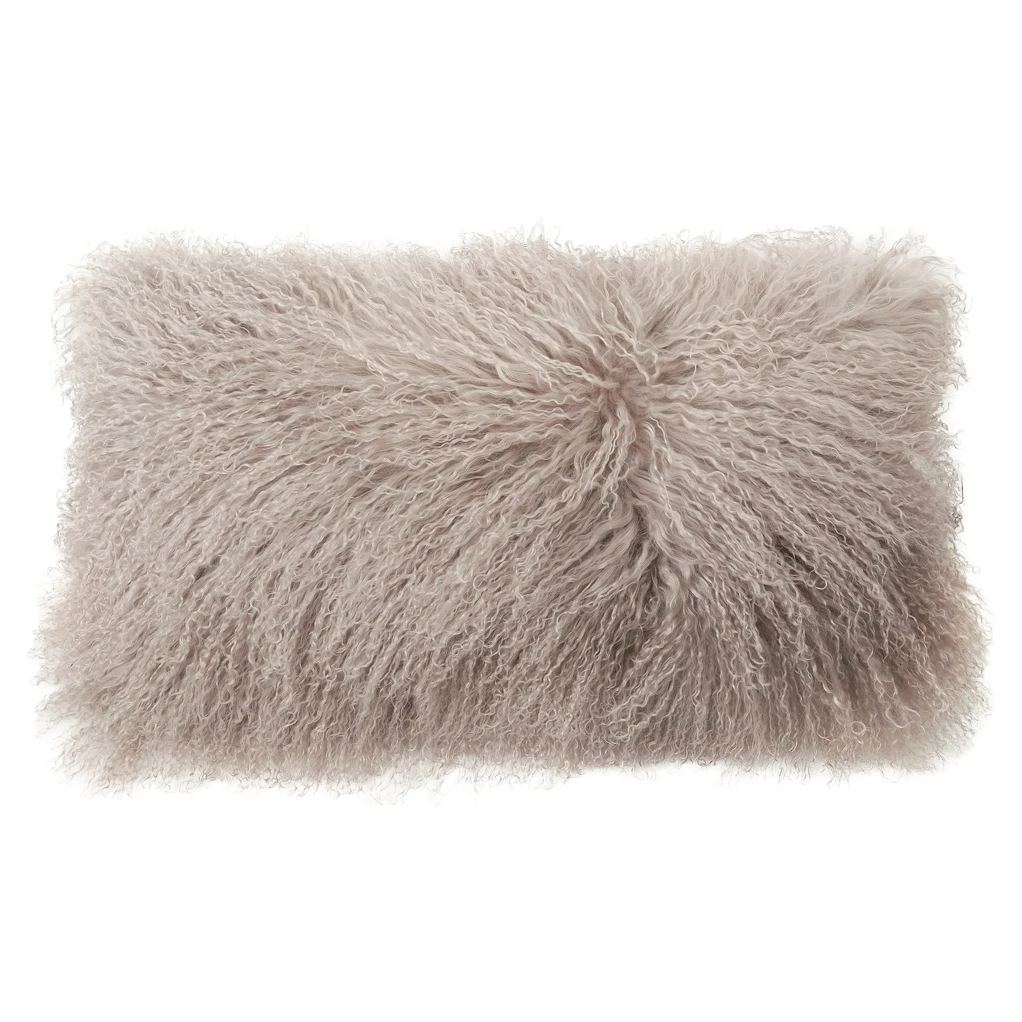 Devi Tibetan Textured Lumbar Pillow - Birch, Wool image