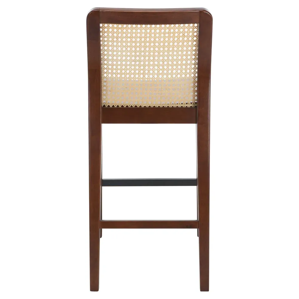 Diana Counter Stool Set of 2 - Dark Brown, Rattan
