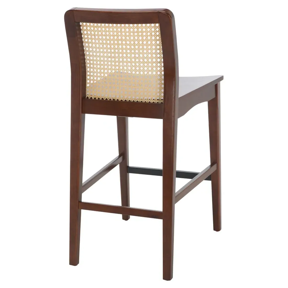 Diana Counter Stool Set of 2 - Dark Brown, Rattan