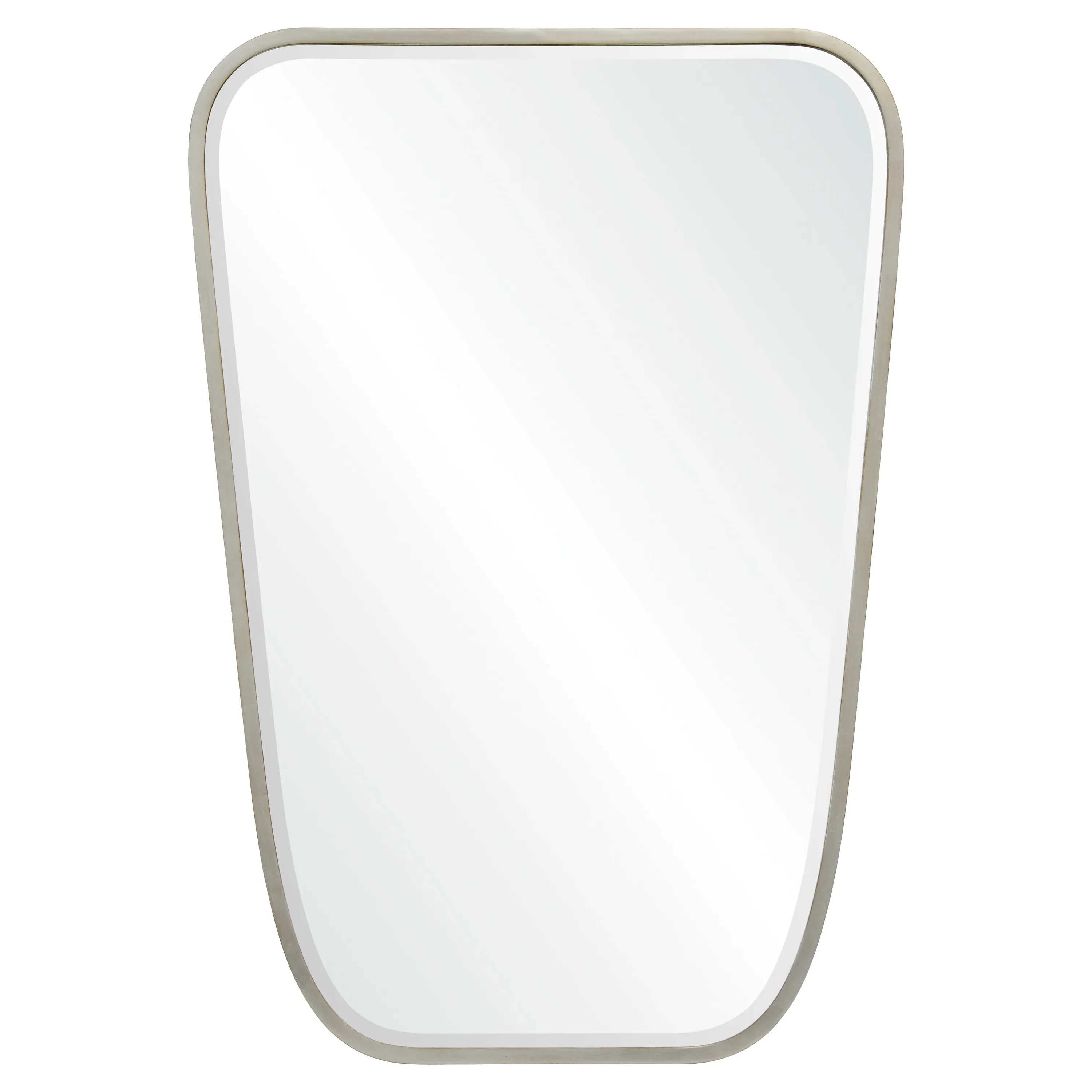 Diana Irregular Wall Mirror - Antiqued Silver Leaf, Iron image