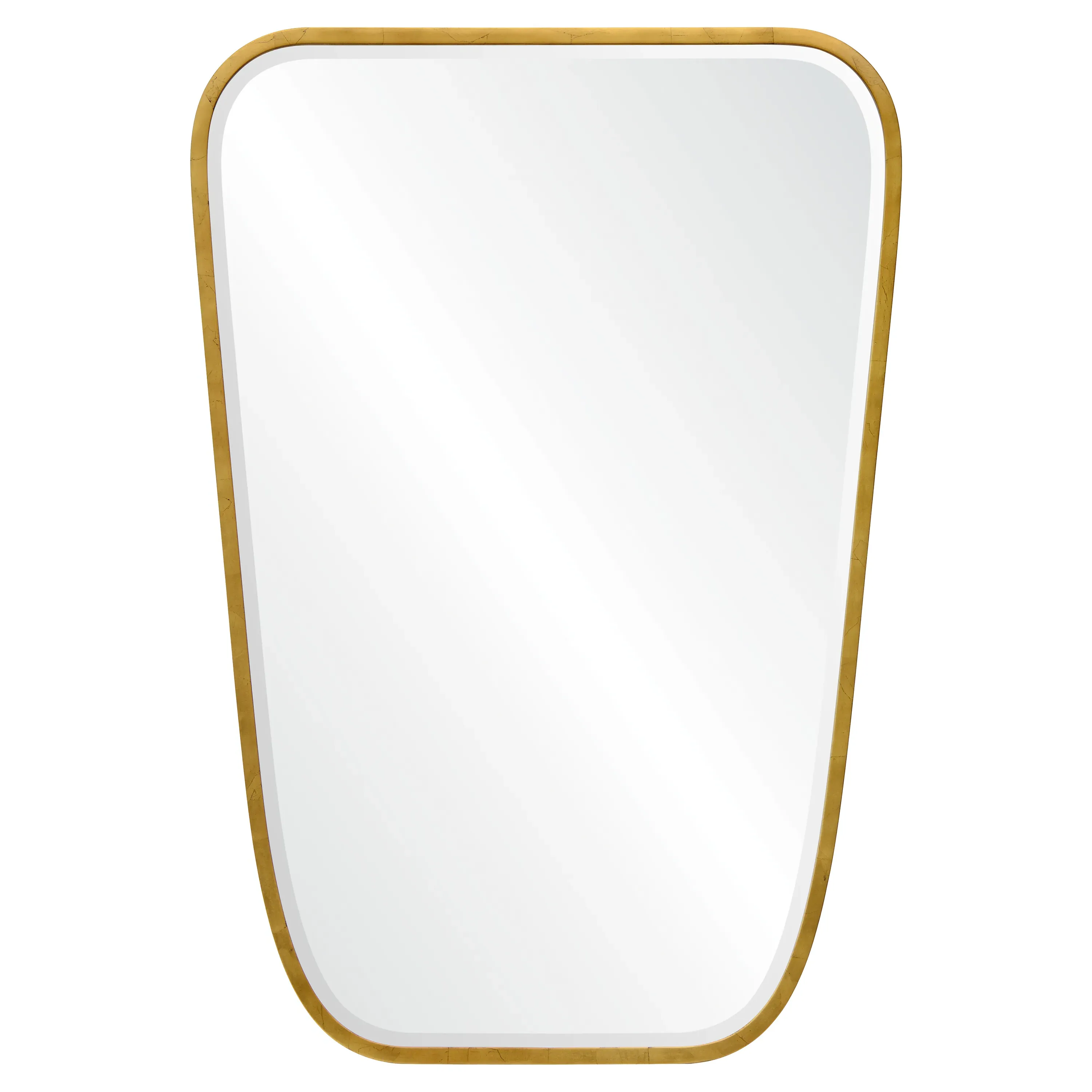 Diana Irregular Wall Mirror - Burnished Gold Leaf, Iron