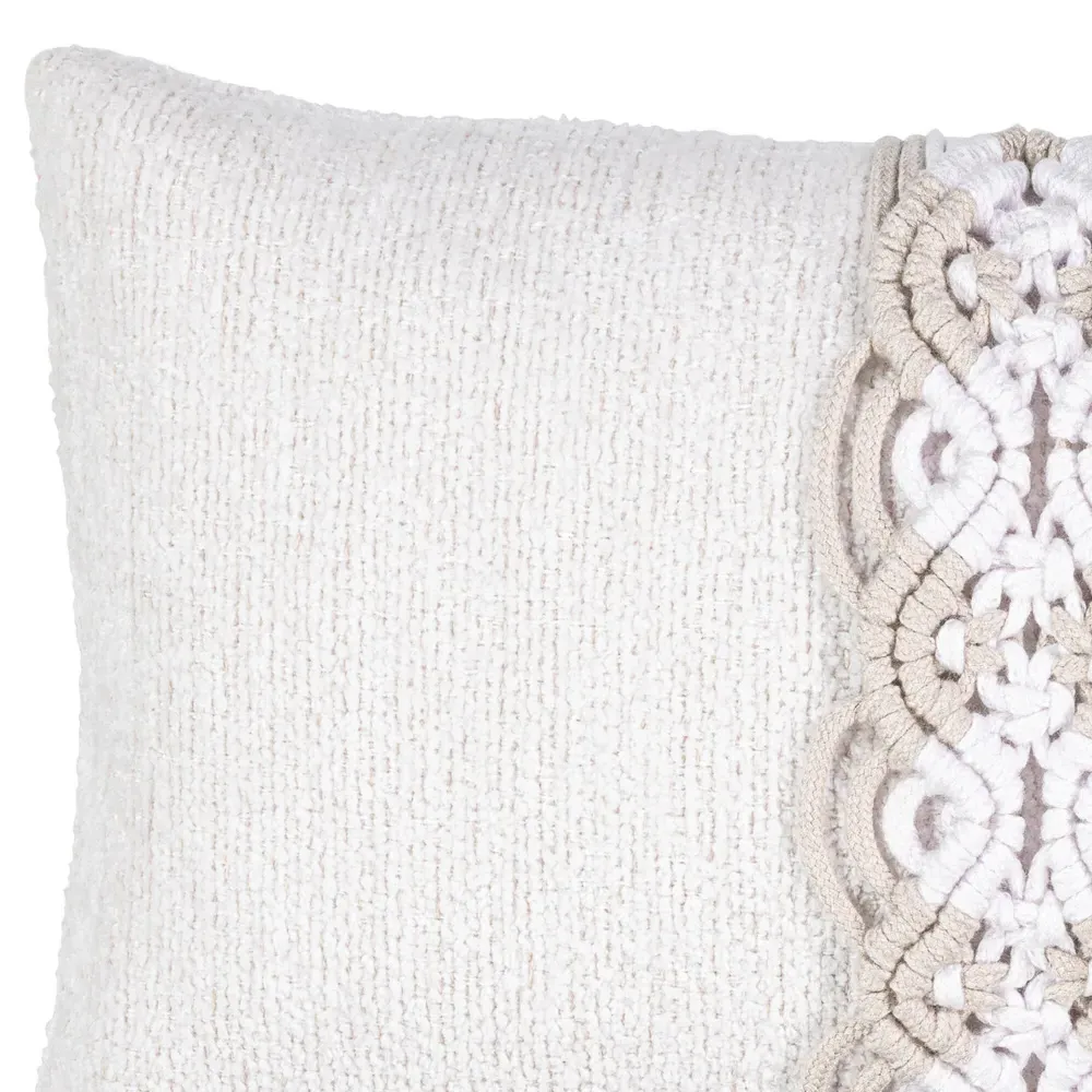 Diana Lumbar Pillow - Oyster White, Sunbrella