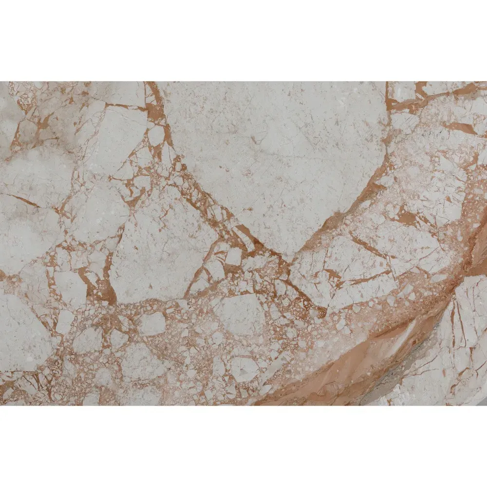 Diana Oval Dining Table - Beige, Breccia Marble