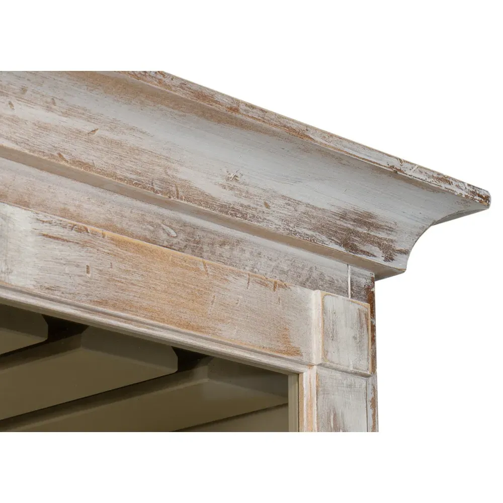 Diana Pine Wood Hutch - Distressed White