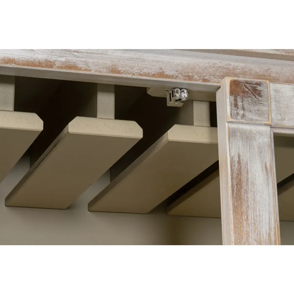 Diana Pine Wood Hutch - Distressed White