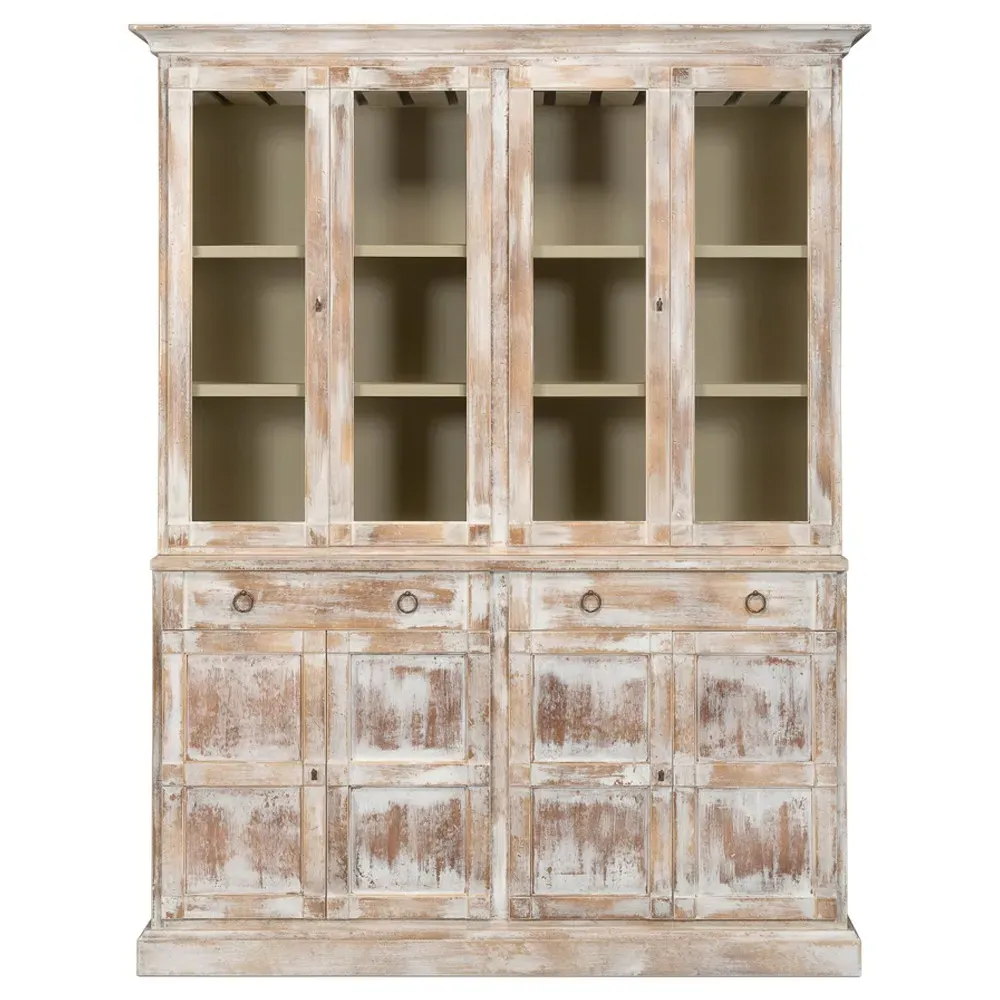 Diana Pine Wood Hutch - Distressed White image