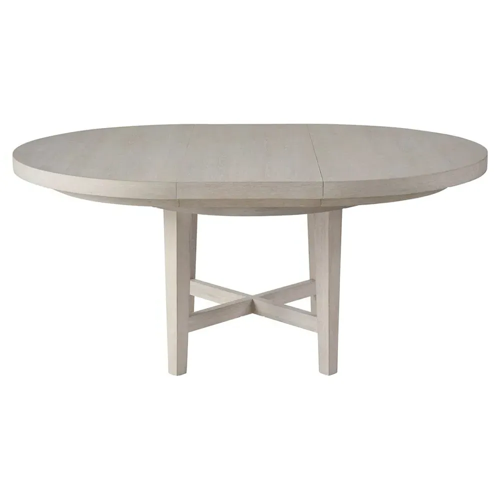 Diana Round Extendable Dining Table - White, Oak