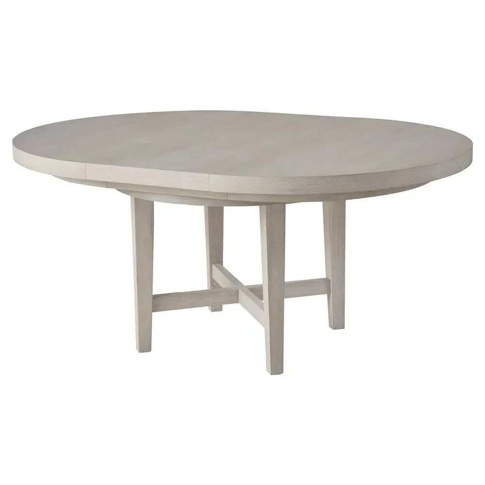Diana Round Extendable Dining Table - White, Oak
