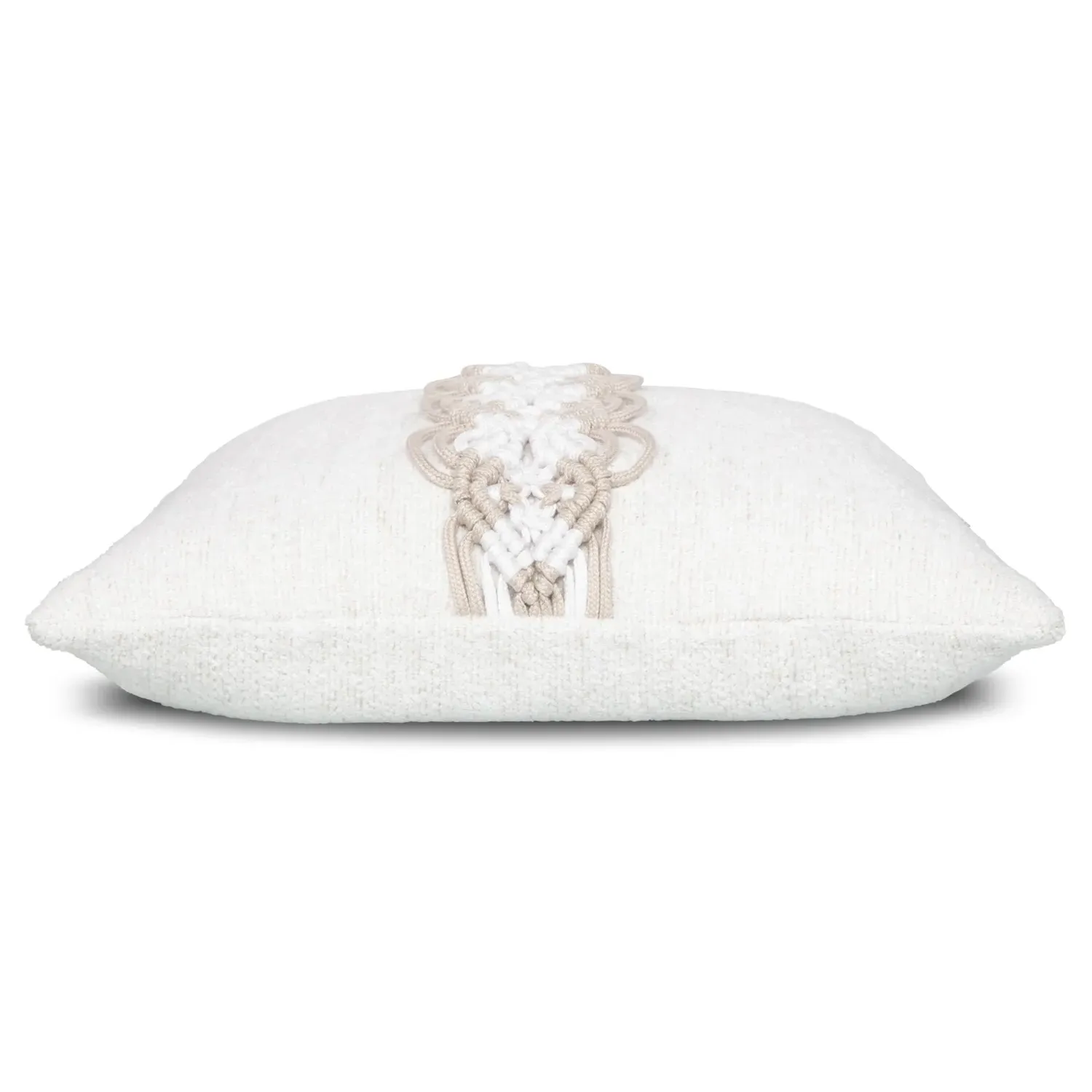 Diana Square Throw Pillow - Oyster White, Sunbrella
