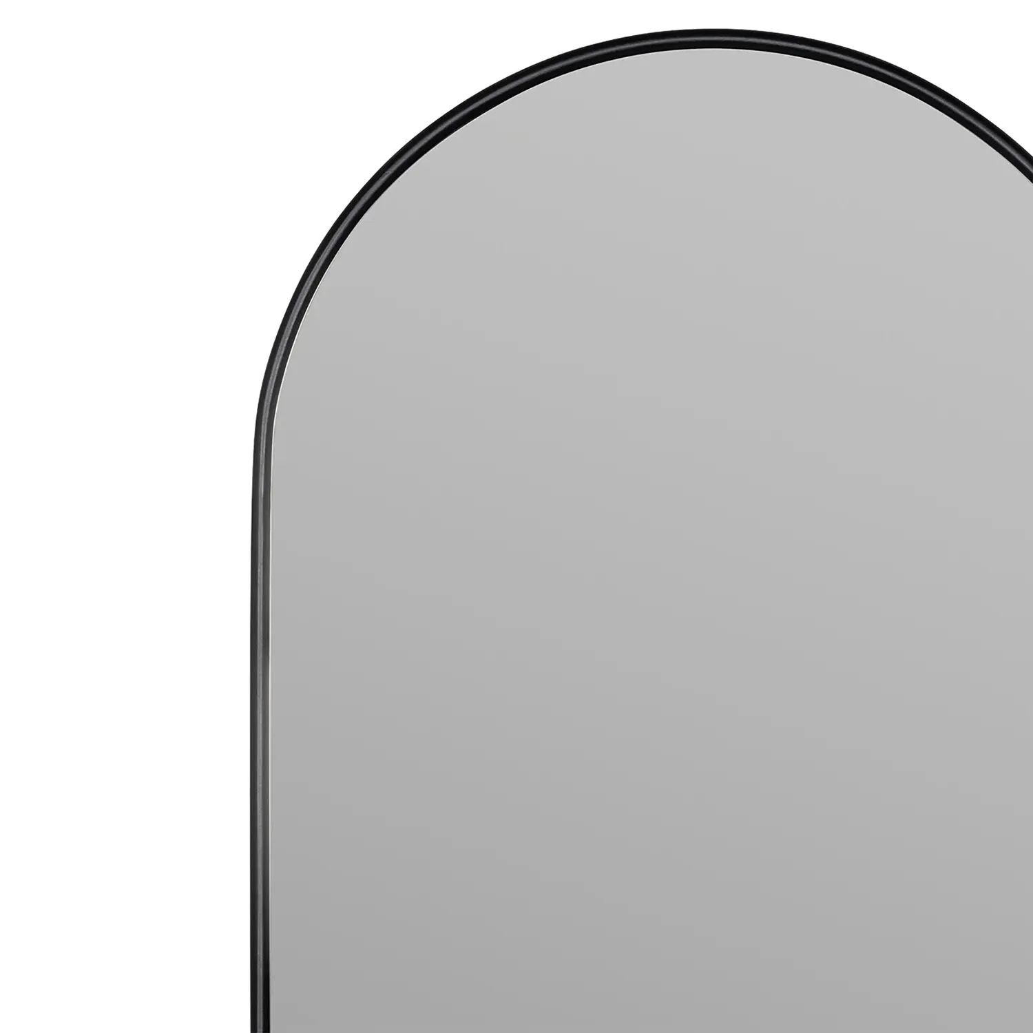 Diane Full Length Arch Floor Mirror - Black, Metal