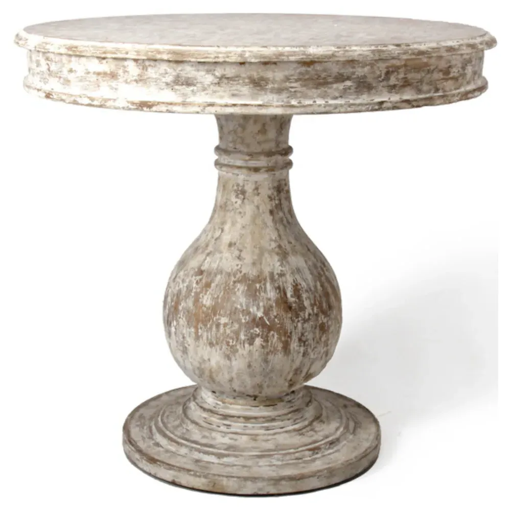 Diane Round Pedestal Table - White image