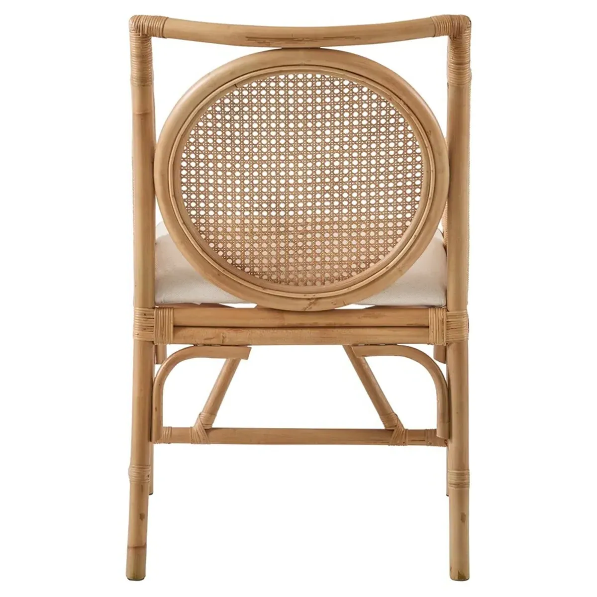 Diane Woven Rattan Dining Arm Chair - Brown