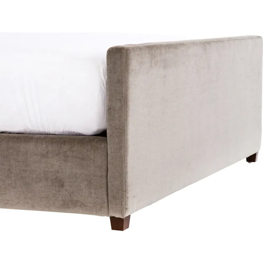 Dianne King Size Tufted Platform Bed - Sage, Velvet