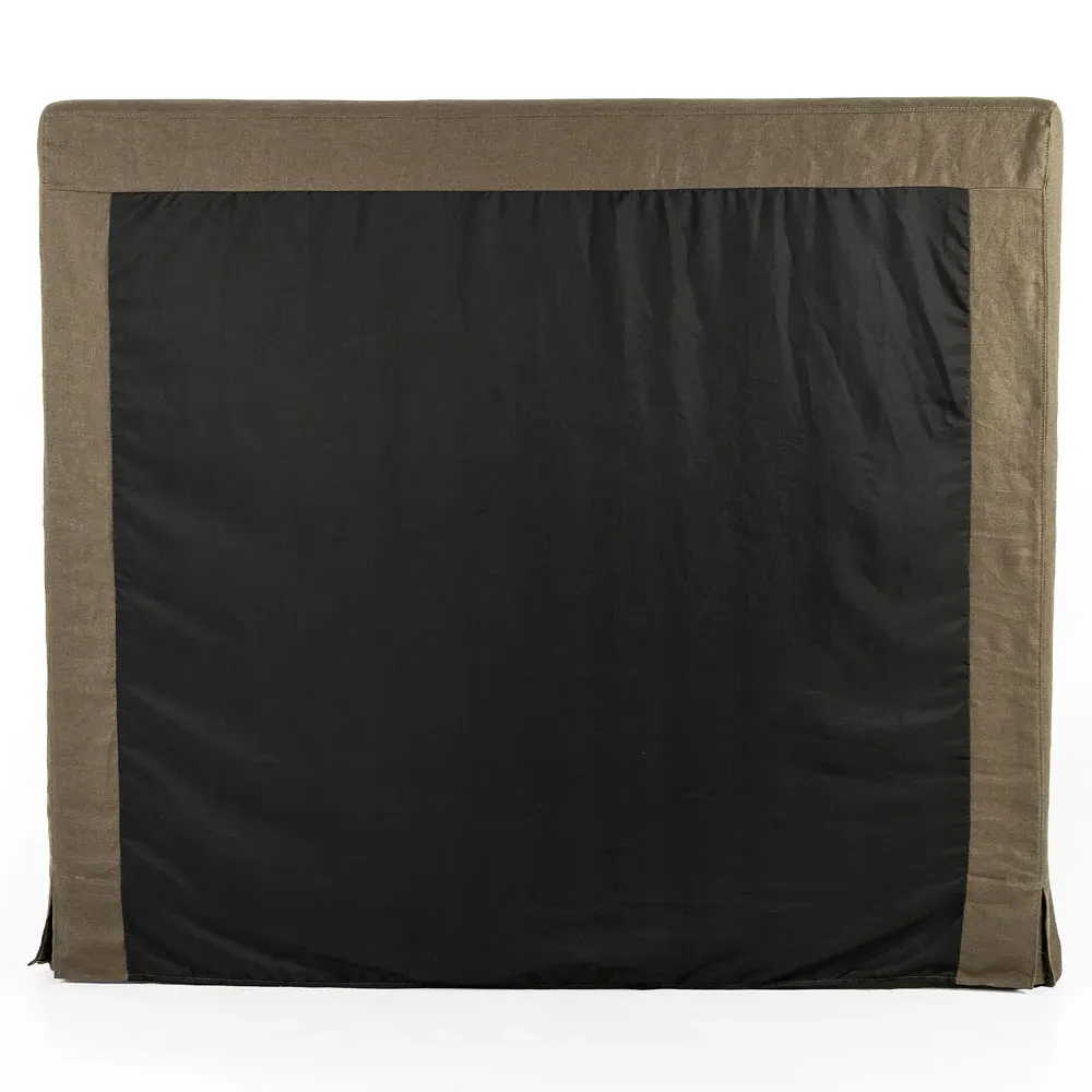 Dianne King Size Upholstered Bed - Brown, Linen