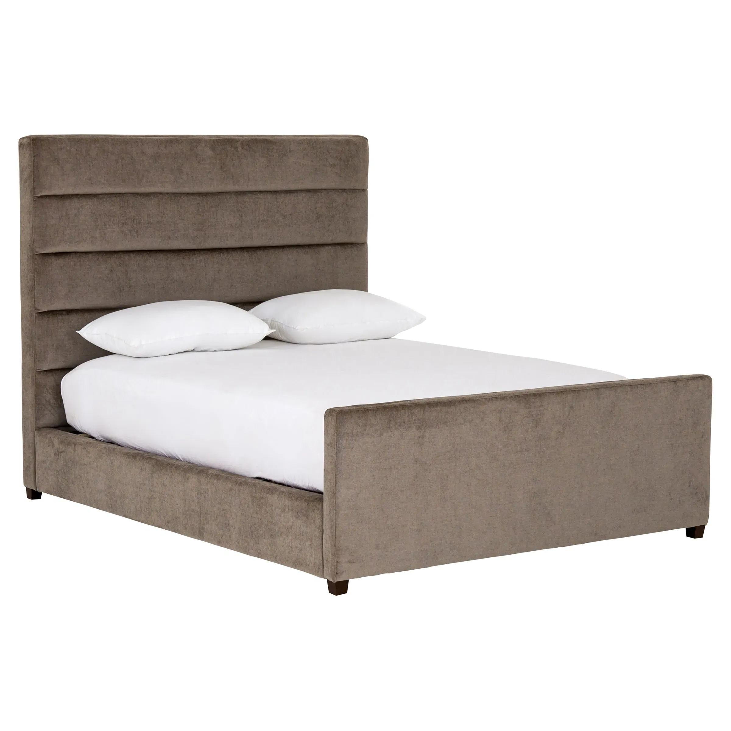Dianne Queen Size Tufted Platform Bed - Sage, Velvet image
