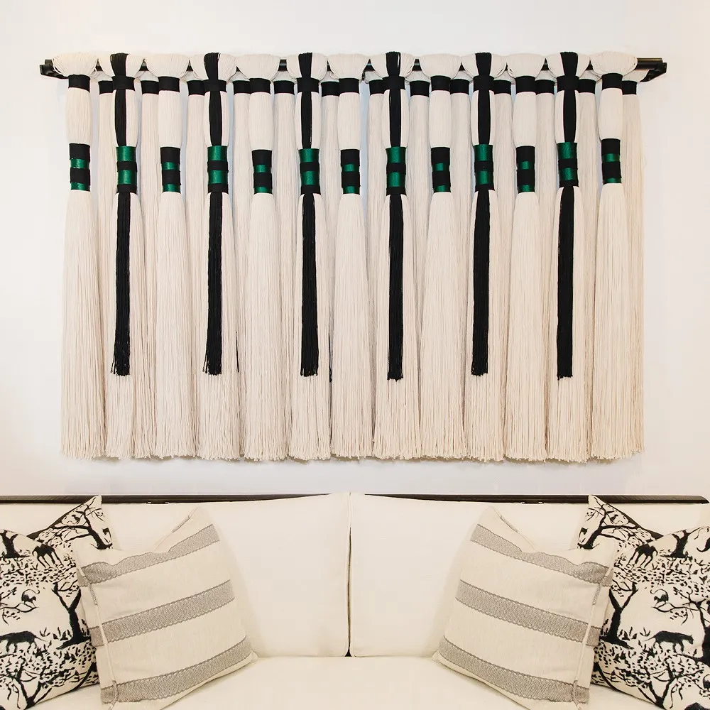 Dichotomy Coastal Macrame Wall Decor - Beige, Cotton