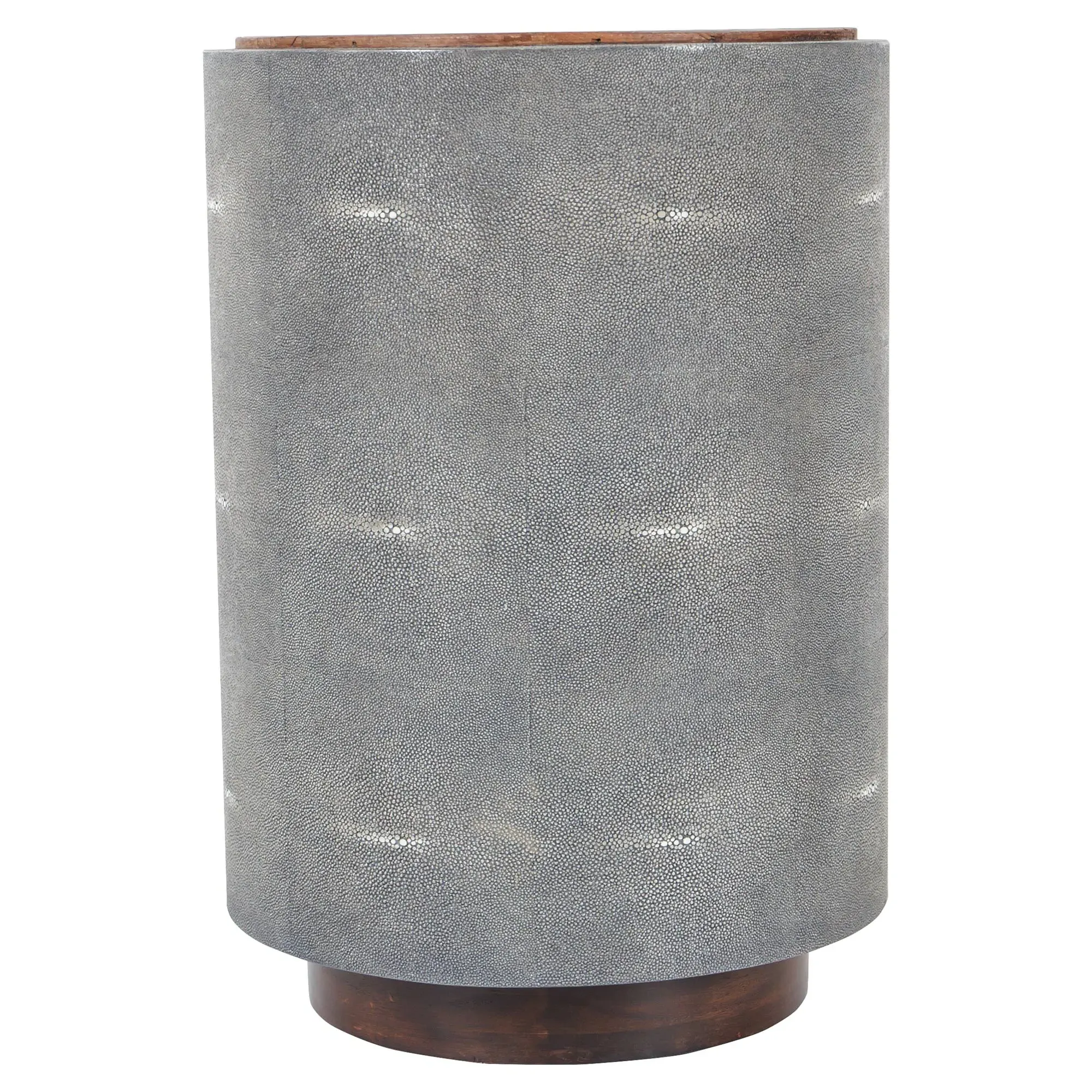 Dieter Round Side Table - Grey, Reclaimed Wood