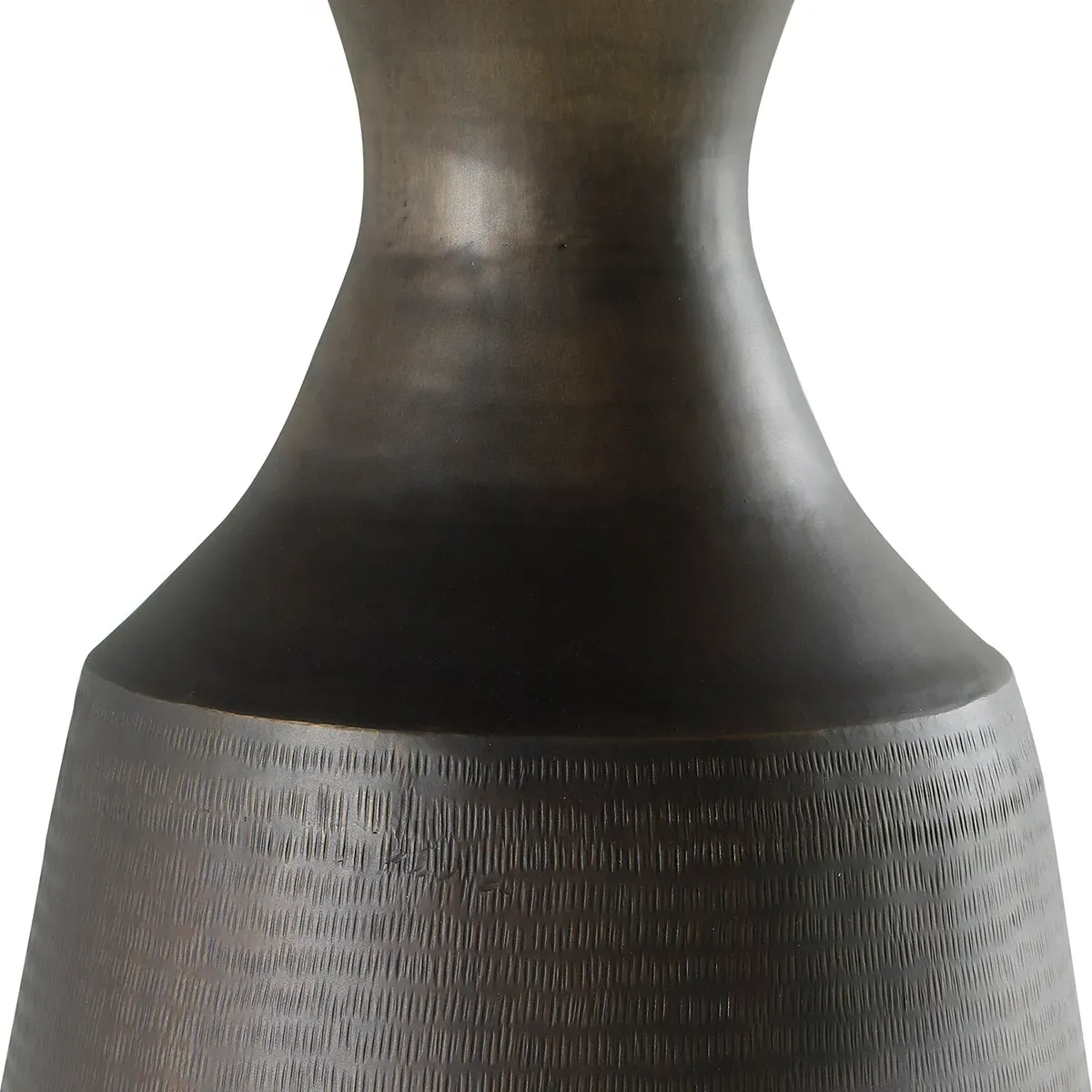 Dinalyn Round Dining Table - Bronze, Teak