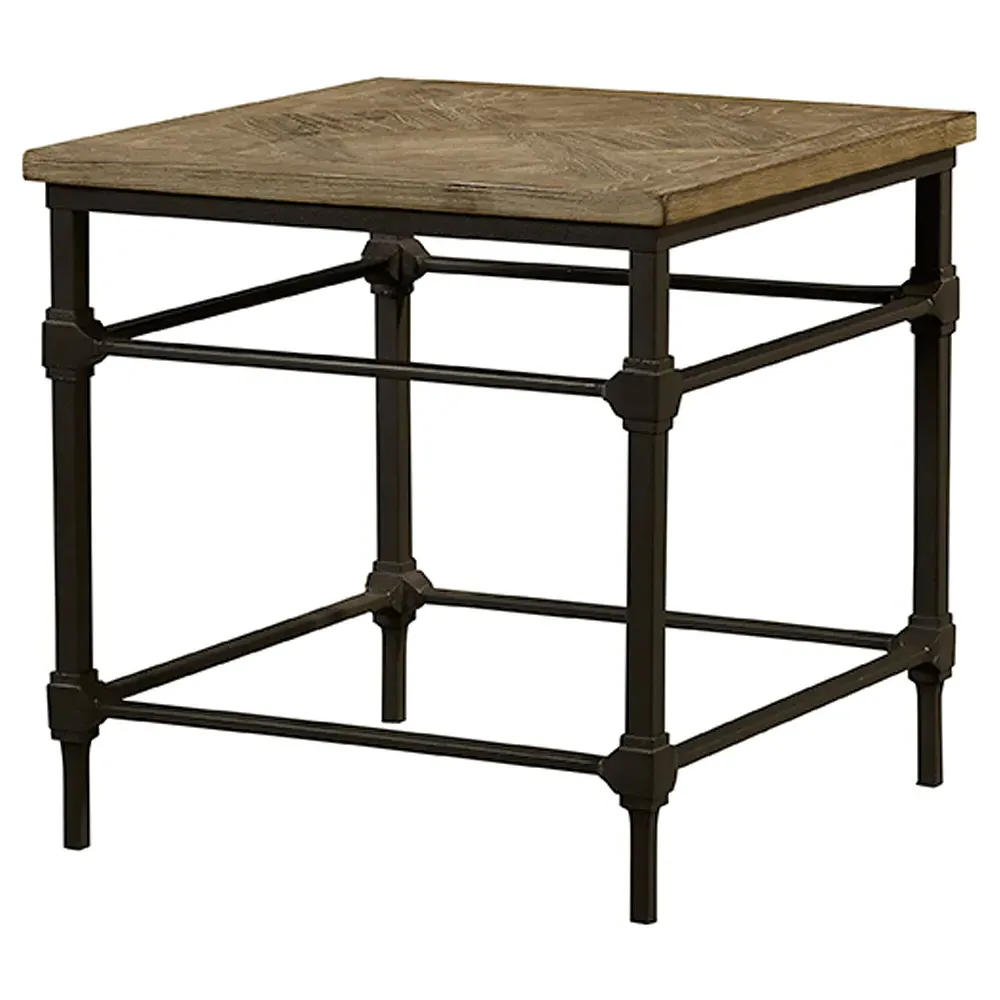 Dinelle Square End Table - Brown, Oak Wood image