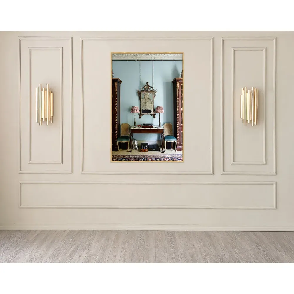 Dion Framed Photograph - Blue, Gold