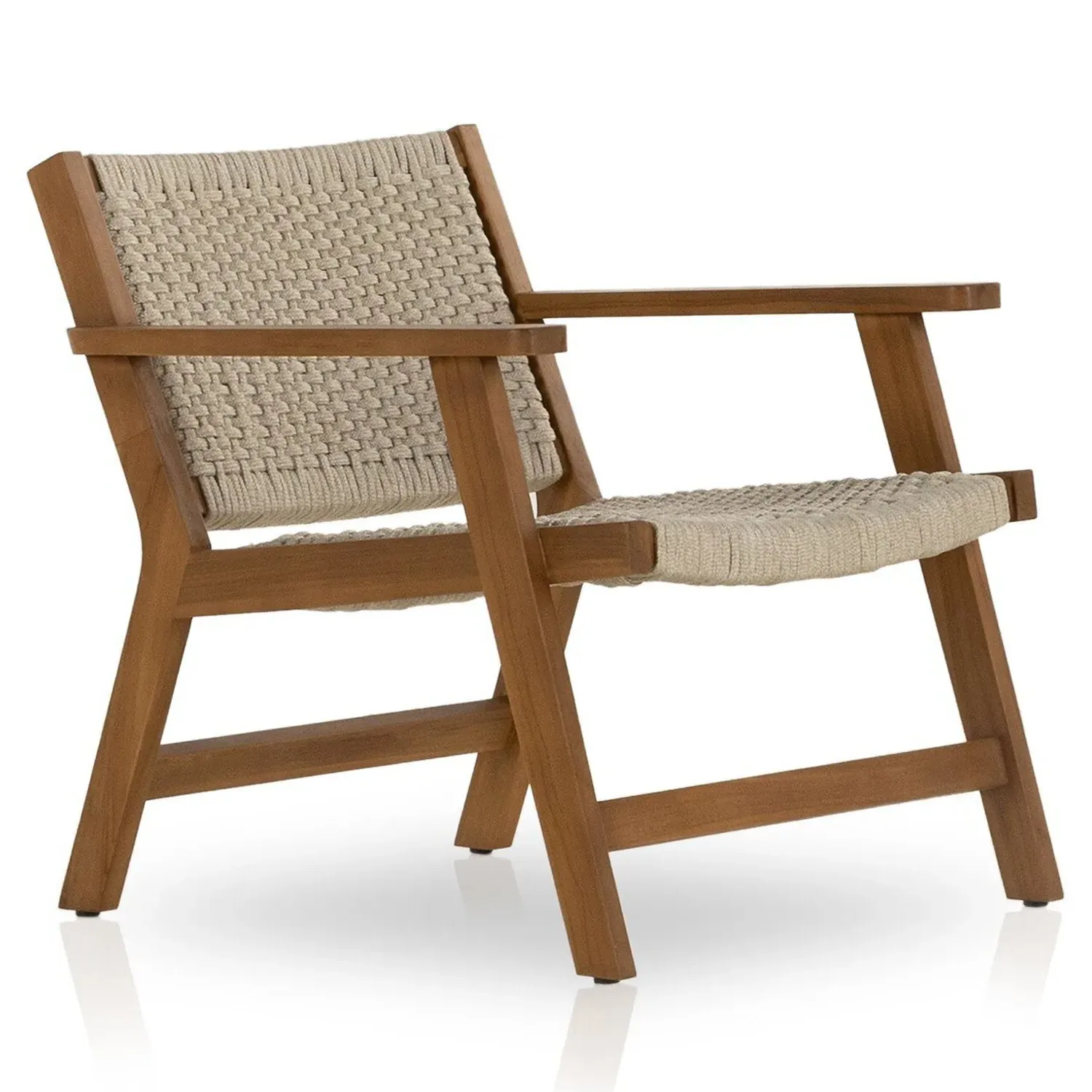 Dion Outdoor Arm Chair - Light Brown, Teak
