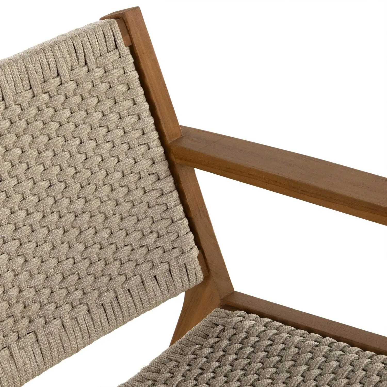 Dion Outdoor Arm Chair - Light Brown, Teak