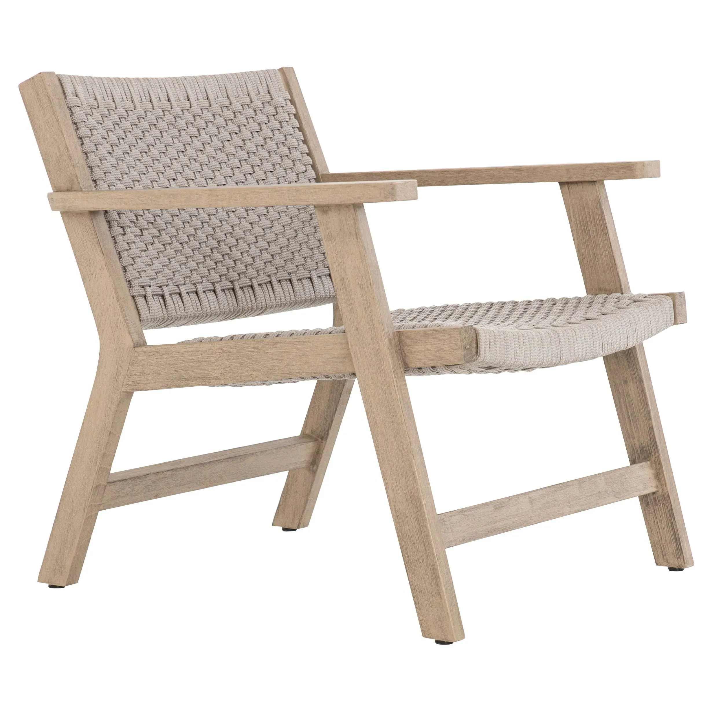 Dion Outdoor Arm Chair - Light Grey, Teak