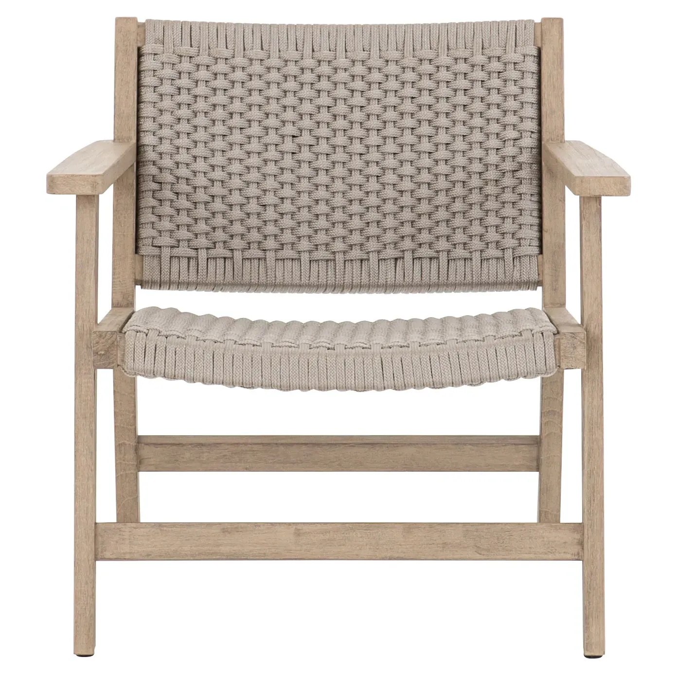Dion Outdoor Arm Chair - Light Grey, Teak