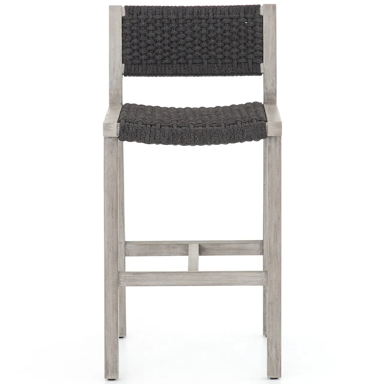 Dion Outdoor Bar Stool - Dark Grey, Teak