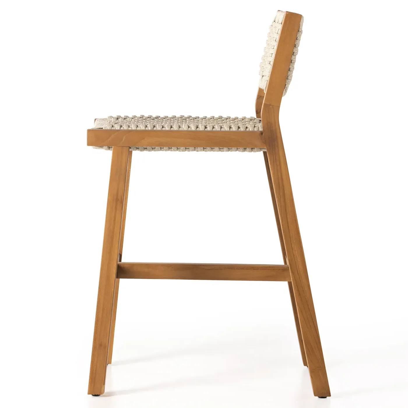 Dion Outdoor Counter Stool - Light Brown, Teak