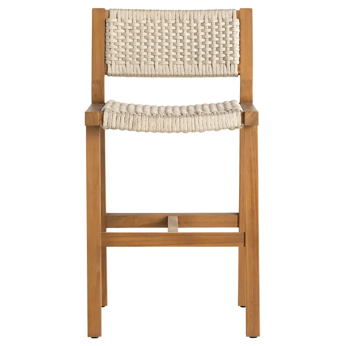 Dion Outdoor Counter Stool - Light Brown, Teak image