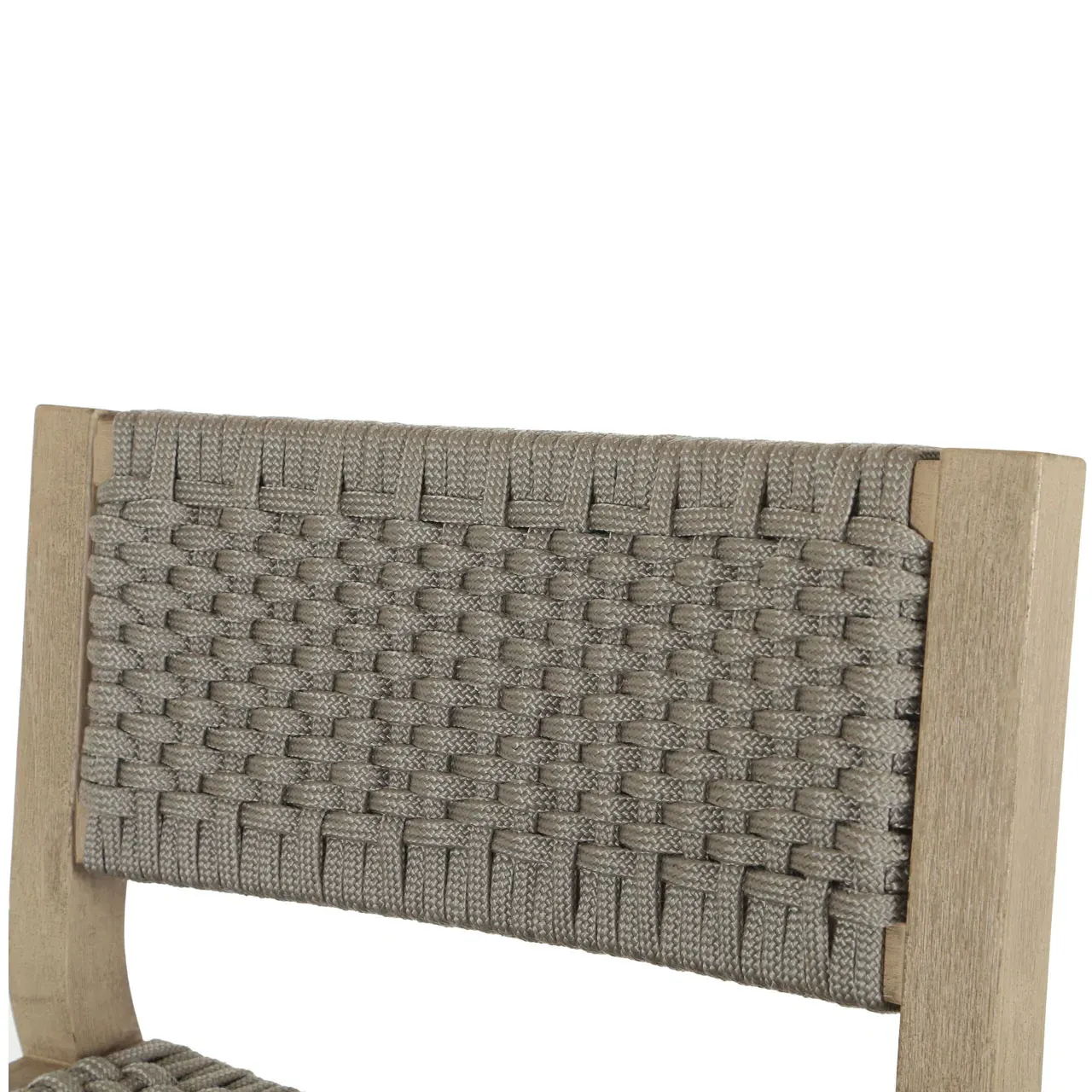 Dion Outdoor Counter Stool - Light Grey, Teak