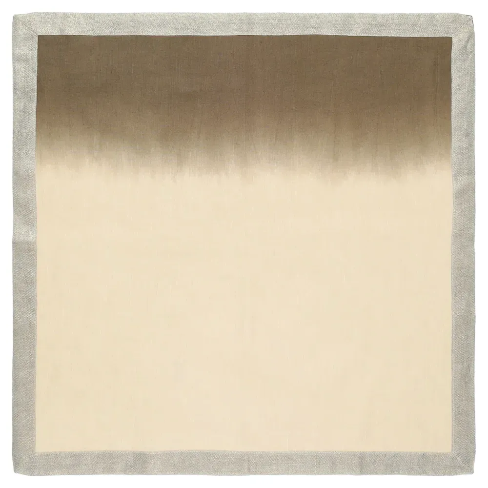 Dip Dye Linen Napkin Set of 4 - Brown