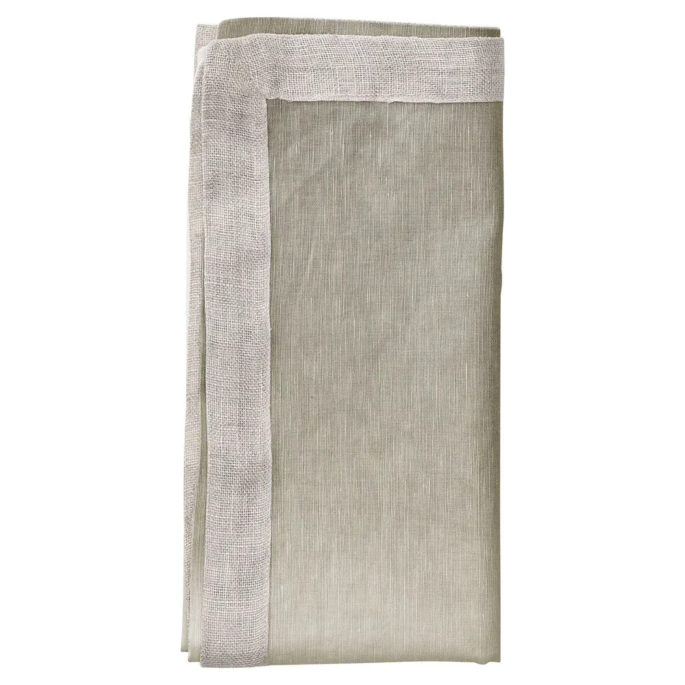 Dip Dye Linen Napkin Set of 4 - Silver