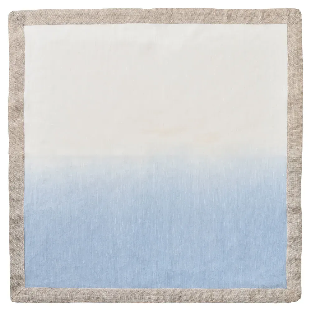 Dip Dye Ombre Linen Napkin Set of 4 - Periwinkle