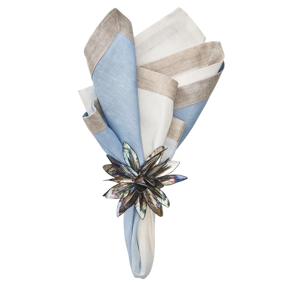 Dip Dye Ombre Linen Napkin Set of 4 - Periwinkle
