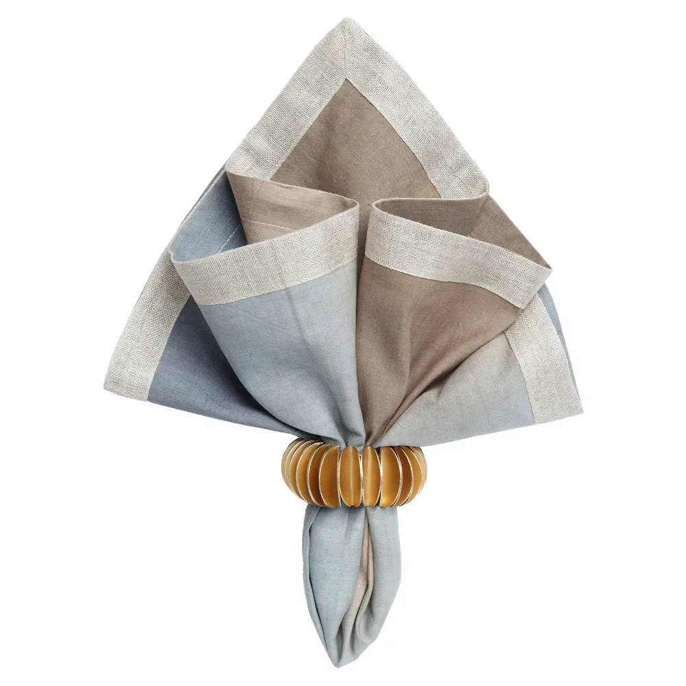 Dip Dye Ombre Linen Napkin Set of 4 - Taupe
