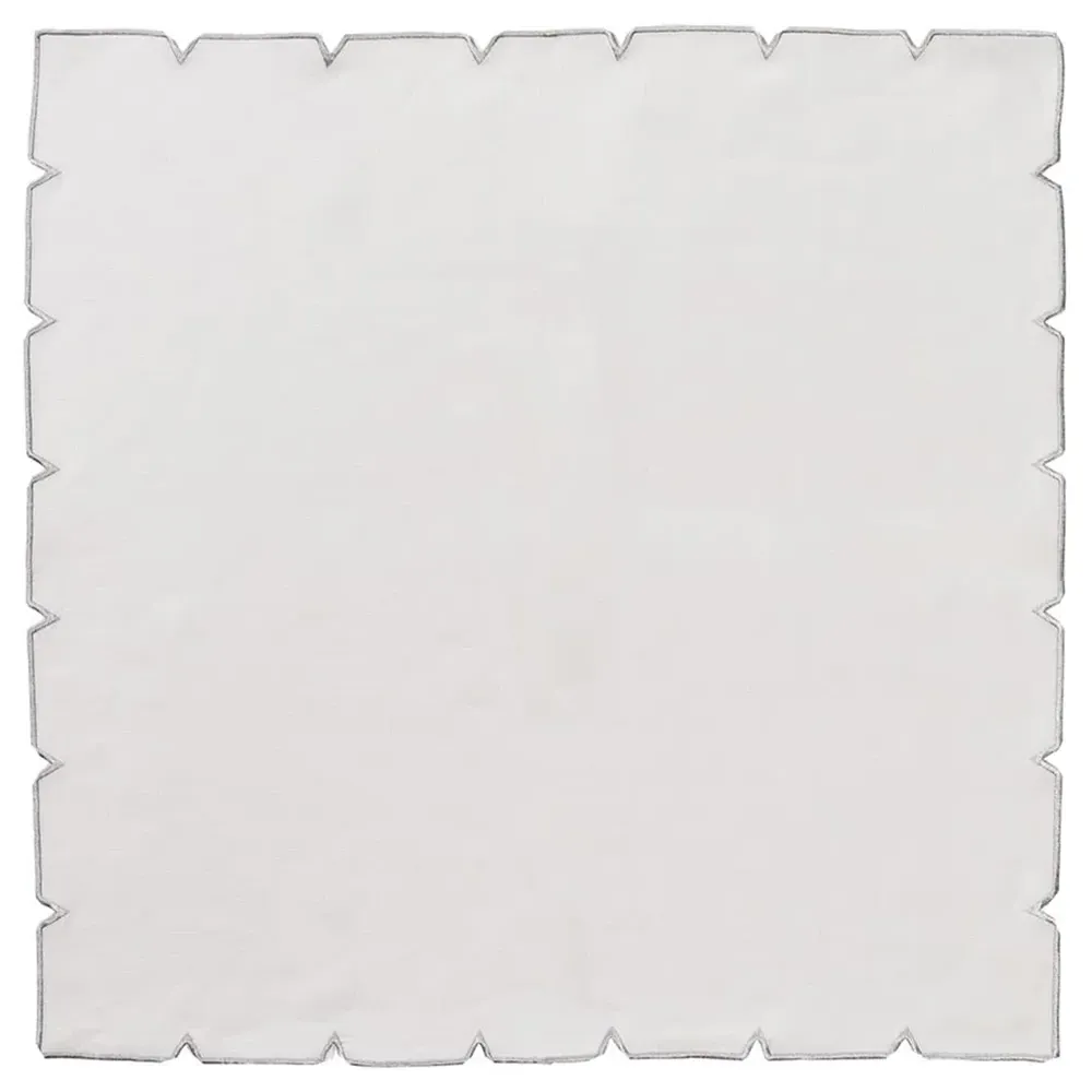 Divot Linen Napkin Set of 4 - White