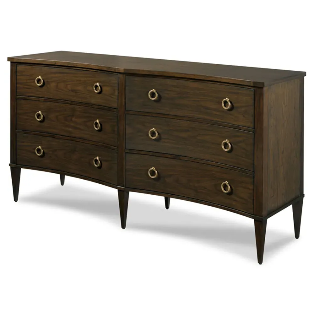 Dixie Double Dresser - Brown, Walnut