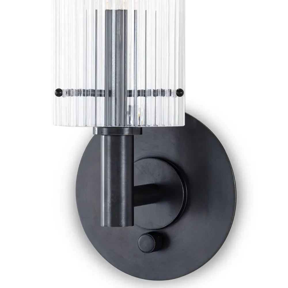 Dixie Glass Shade Armed Sconce - Oil Rubbed Bronze, Steel