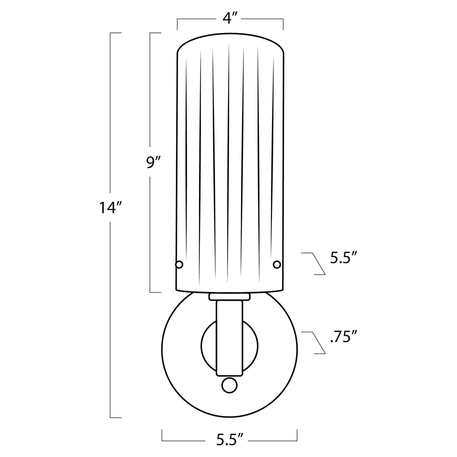 Dixie Glass Shade Armed Sconce - Oil Rubbed Bronze, Steel