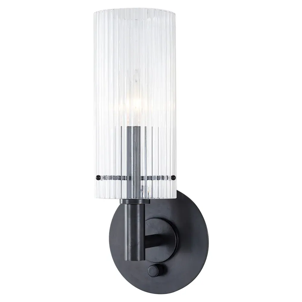 Dixie Glass Shade Armed Sconce - Oil Rubbed Bronze, Steel image