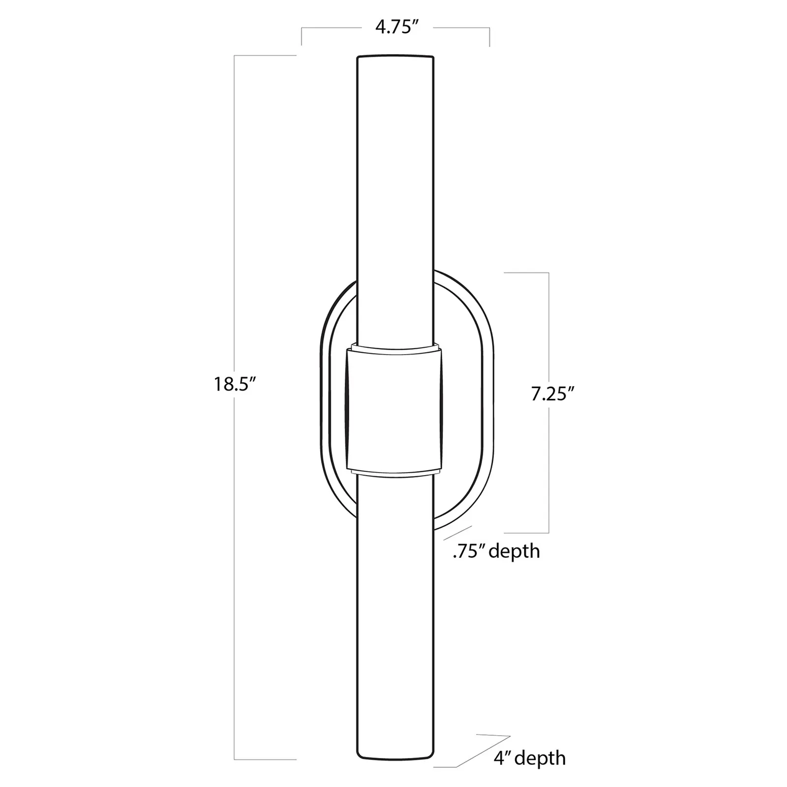 Dixon Flush Mount Sconce - Polished Nickel, Steel