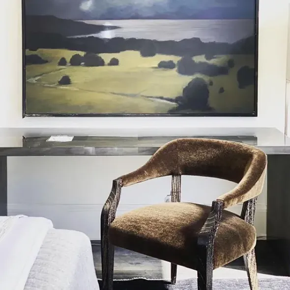 Dixon Occasional Chair - Brown, Mohair