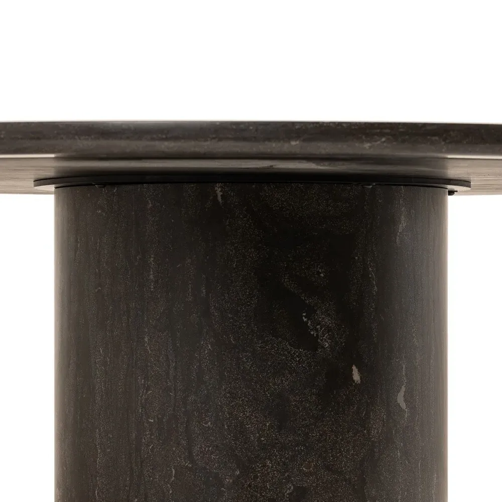 Diya Round Pedestal Dining Table - Brown, Bluestone
