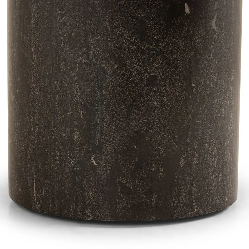 Diya Round Pedestal Dining Table - Brown, Bluestone