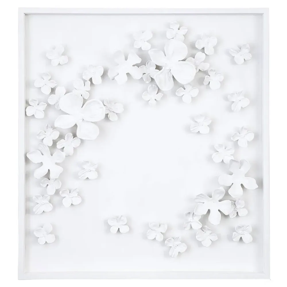 Dogwood Bouquet I Wall Sculpture - White, Resin image