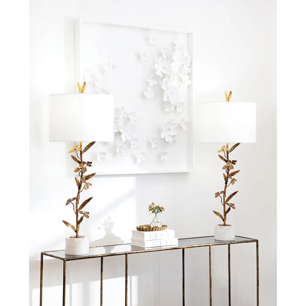 Dogwood Bouquet II Wall Sculpture - White, Resin