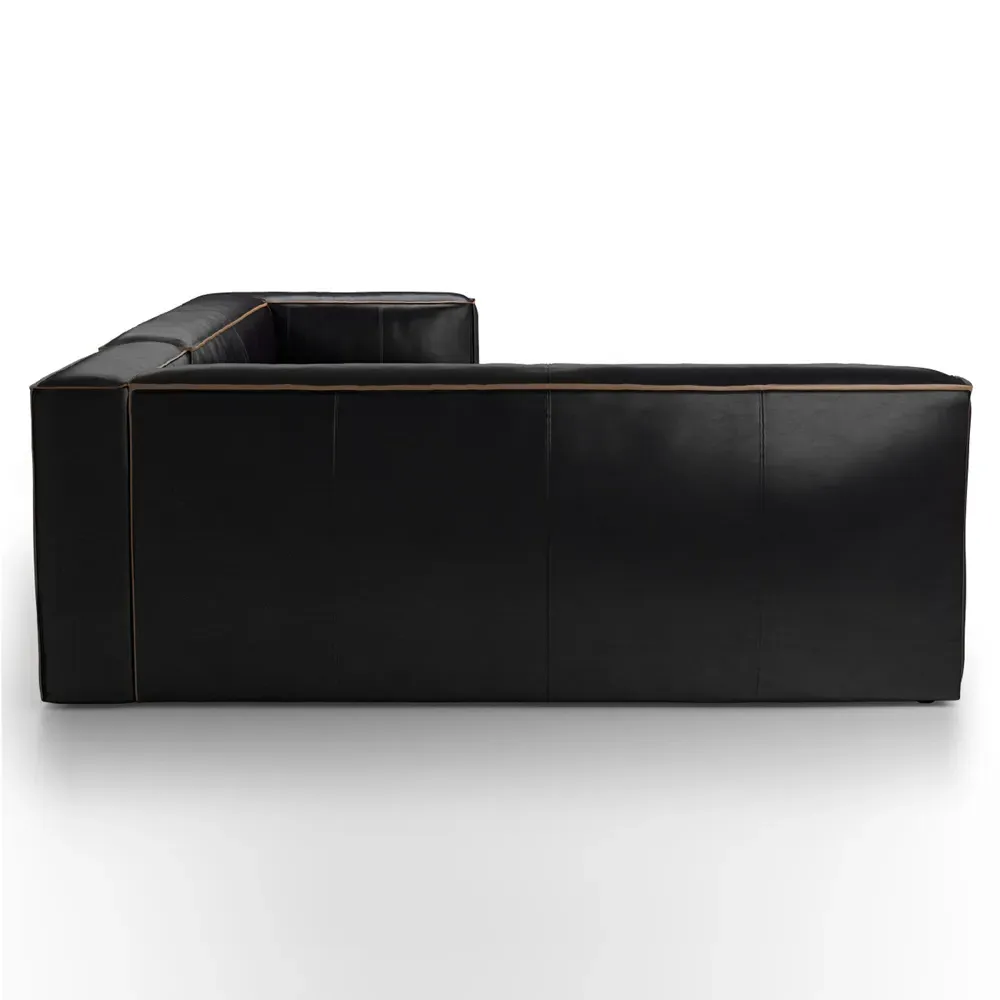 Domatillo 2-Piece Sectional LAF - Black, Leather