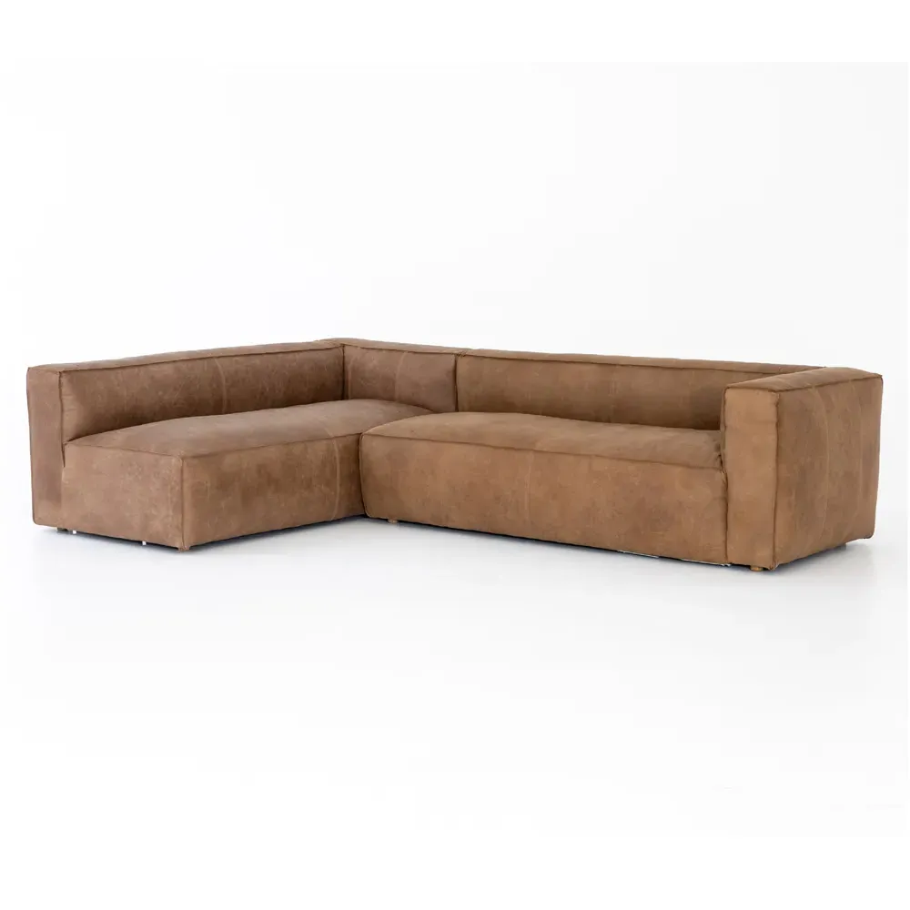 Domatillo 2-Piece Sectional LAF - Brown, Leather